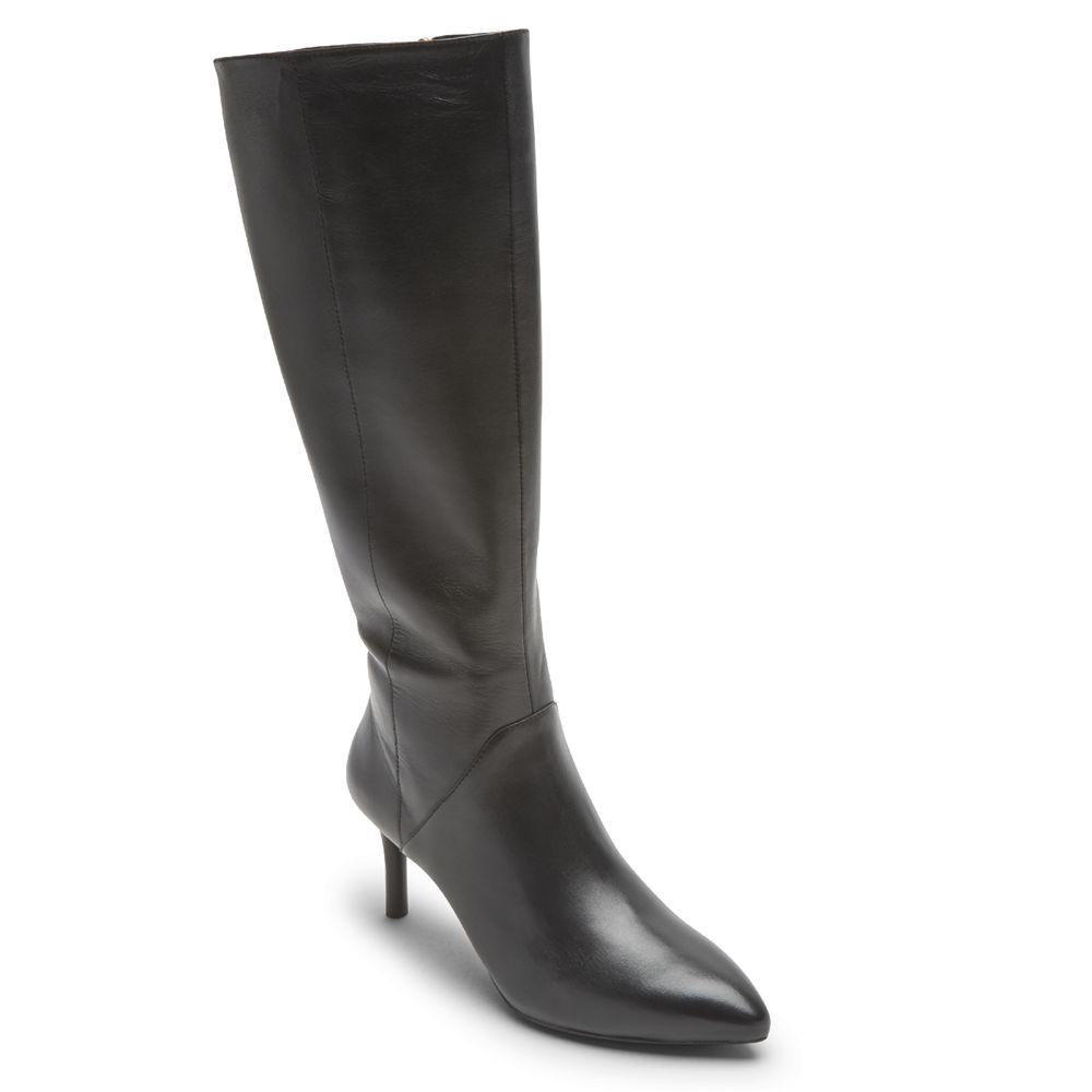 Rockport Womens Boots Black - Total Motion Ariahnna Tall - UK 735-BUJTGQ